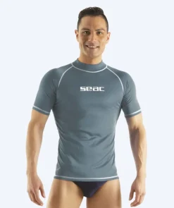 Clearance SEAC UV-trøje til mænd - T-Sun Short - Grå/hvid