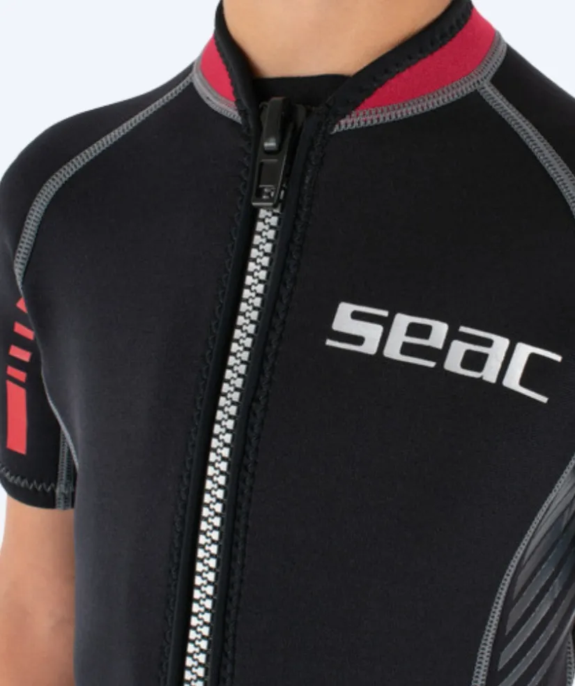 Clearance SEAC våddragt til børn - Trendy (2,5mm) - Sort/rød