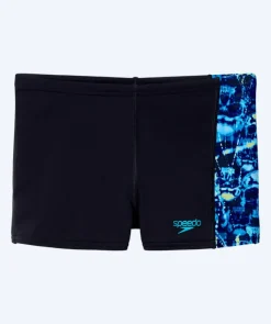 Outlet Speedo aquashorts til drenge - Print Panel - Sort/blå