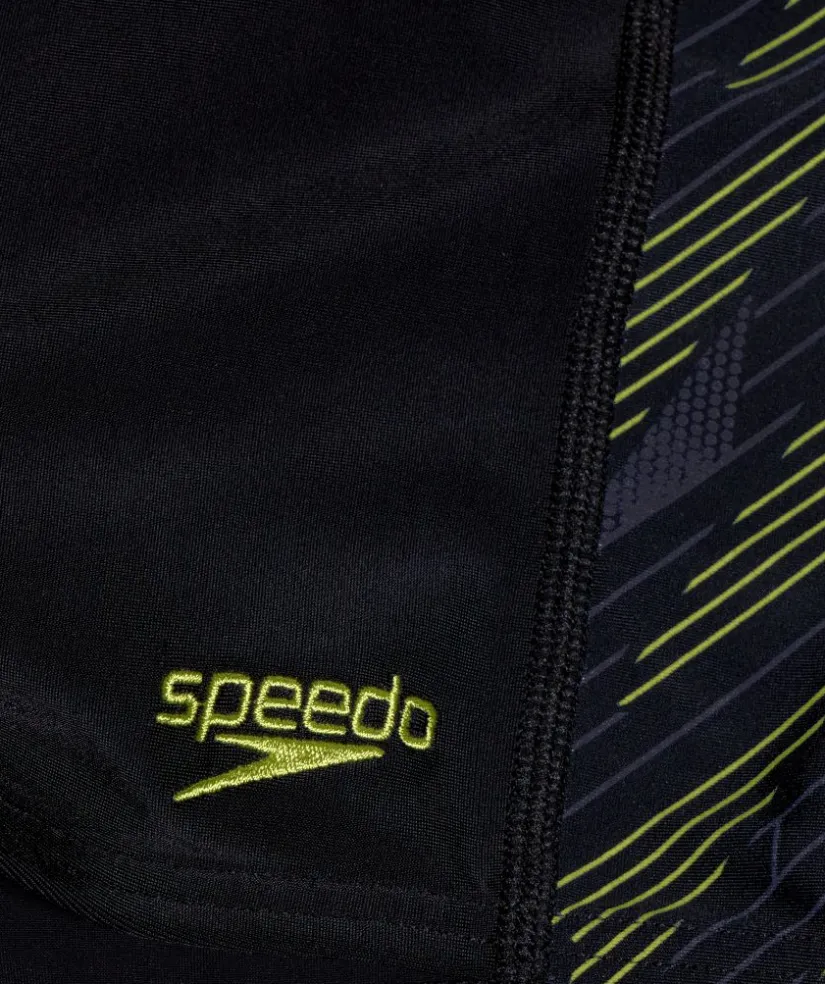 Sale Speedo aquashorts til drenge - Hyperboom Panel - Sort/gul
