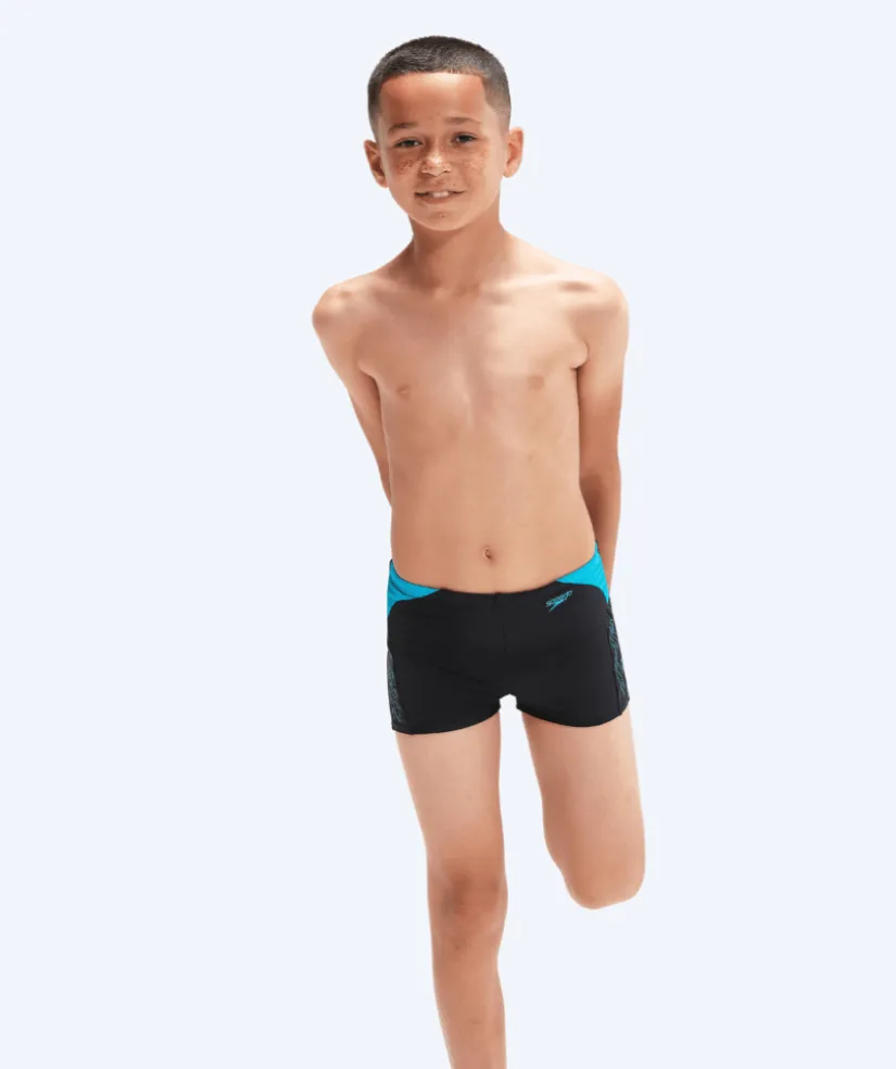 Discount Speedo aquashorts til drenge - Hyperboom Splice - Sort/blå