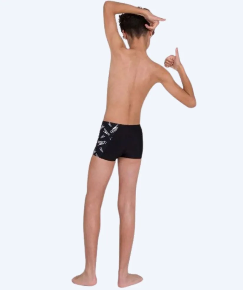 Discount Speedo aquashorts til drenge - Allover Panel - Sort/hvid