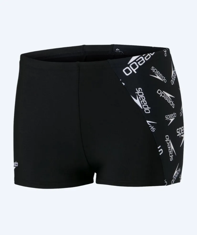 Discount Speedo aquashorts til drenge - Allover Panel - Sort/hvid