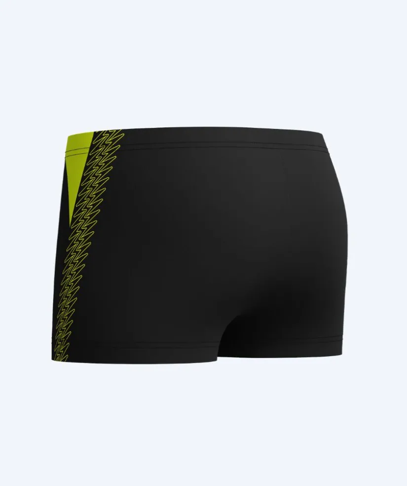 Clearance Speedo aquashorts til drenge - Hyperboom Splice - Sort/gul