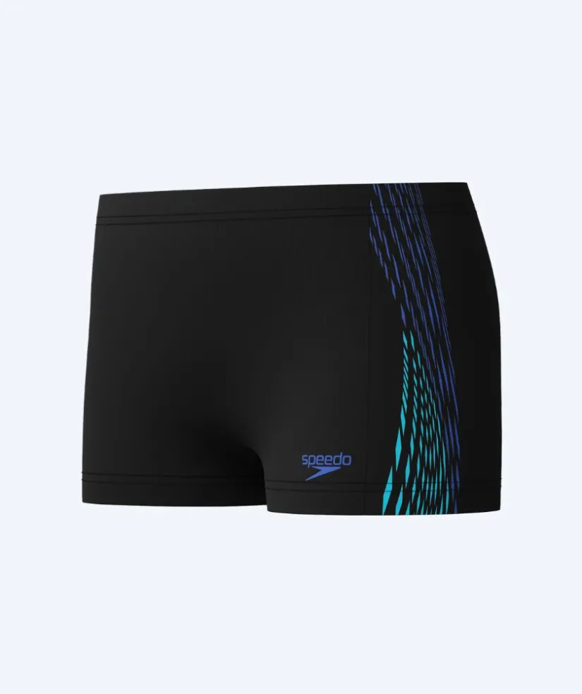 Clearance Speedo aquashorts til drenge - Plastisol Placement - Sort/blå