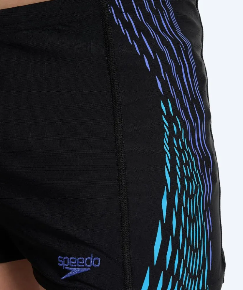 Clearance Speedo aquashorts til drenge - Plastisol Placement - Sort/blå