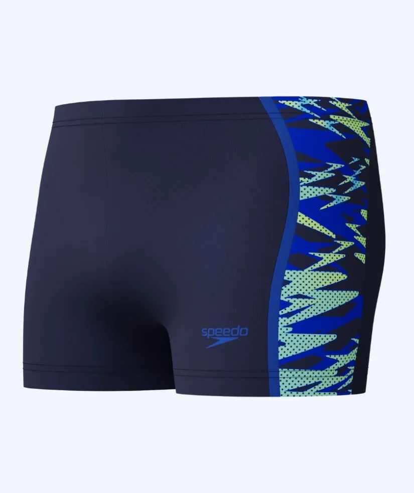 Online Speedo aquashorts til mænd - Hyperboom Splice - Mørkeblå/lyseblå