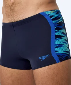 Online Speedo aquashorts til mænd - Hyperboom Splice - Mørkeblå/lyseblå