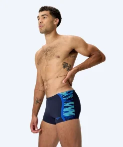 Online Speedo aquashorts til mænd - Hyperboom Splice - Mørkeblå/lyseblå
