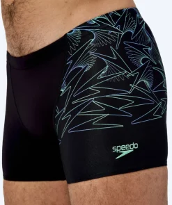 Hot Speedo aquashorts til mænd - Hyperboom V-Cut - Sort/grøn