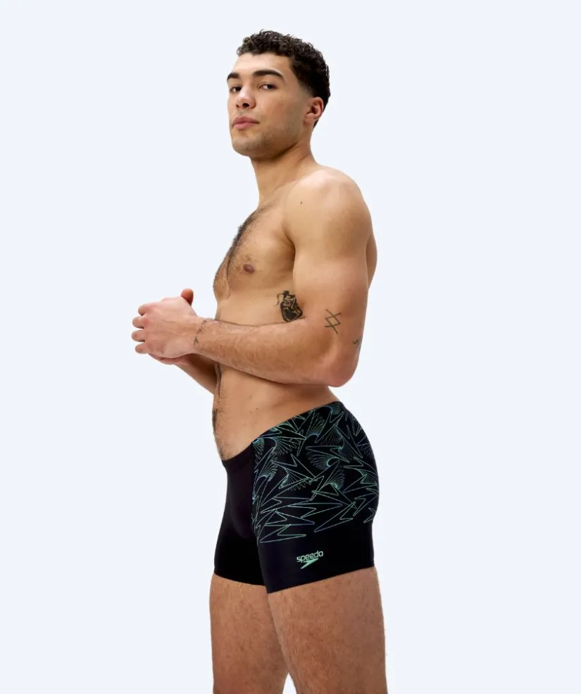 Hot Speedo aquashorts til mænd - Hyperboom V-Cut - Sort/grøn