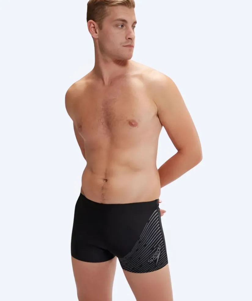 Discount Speedo aquashorts til mænd - Medley Logo - Sort/grå