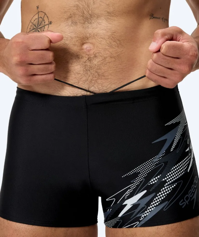 Outlet Speedo aquashorts til mænd - Medley Logo - Sort/lysegrå