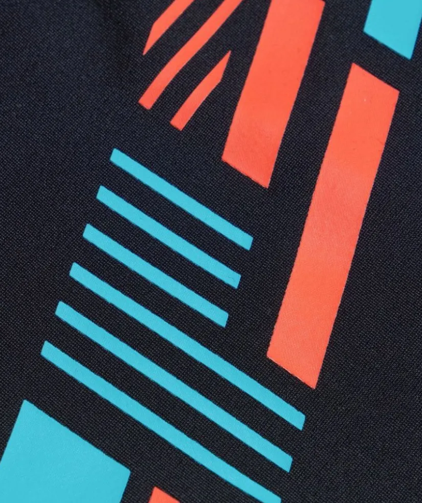 Outlet Speedo aquashorts til mænd - Tech Print - Sort/orange