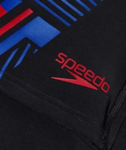 Online Speedo aquashorts til mænd - Tech Print - Sort/blå