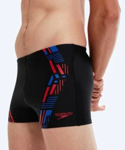 Online Speedo aquashorts til mænd - Tech Print - Sort/blå