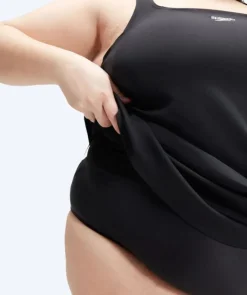 Sale Speedo badedragt i plus size til damer - Swim Dress - Sort