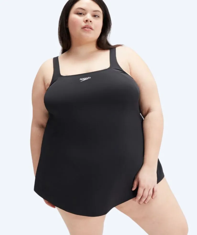 Sale Speedo badedragt i plus size til damer - Swim Dress - Sort