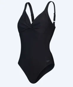 Outlet Speedo badedragt med indlæg til damer - Shaping Cross Knot - Sort
