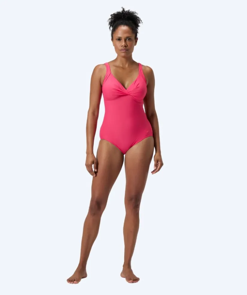 Discount Speedo badedragt med indlæg til damer - Shaping Cross Knot - Lyserød