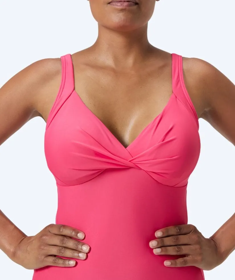 Discount Speedo badedragt med indlæg til damer - Shaping Cross Knot - Lyserød