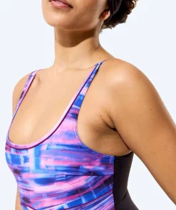 Best Speedo badedragt til damer - Contour Eclipse - Sort/lilla