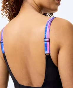 Best Speedo badedragt til damer - Contour Eclipse - Sort/lilla