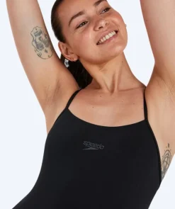 Clearance Speedo badedragt til damer - Eco Endurance Thinstrap - Sort