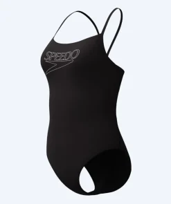 Outlet Speedo badedragt til damer - Endurance Logo Thin Strap - Sort