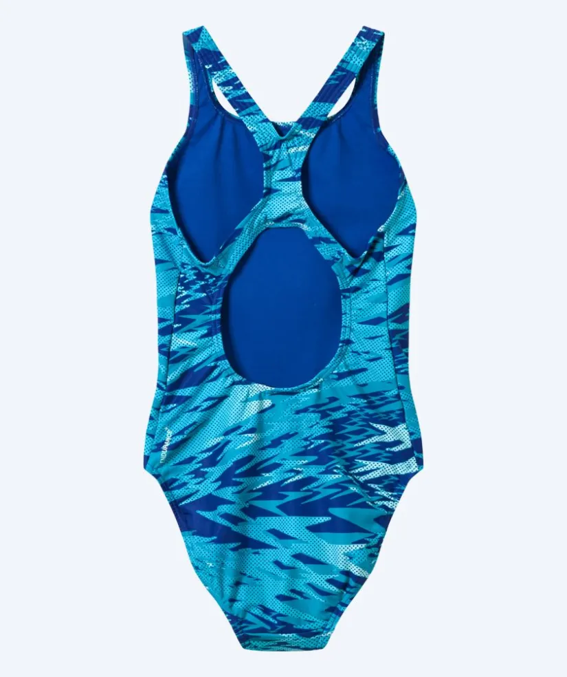 Hot Speedo badedragt til damer - Hyperboom Print Medalist - Lyseblå/mørkeblå