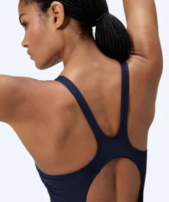 Online Speedo badedragt til damer - Hyperboom Placement Muscleback - Mørkeblå/lyseblå