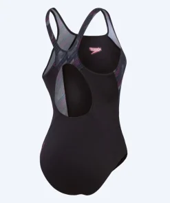 Clearance Speedo badedragt til damer - Hyperboom Splice Muscleback - Sort/grå