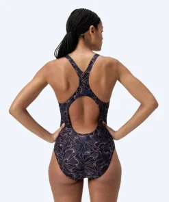 Sale Speedo badedragt til damer - Hyperboom Allover Medalist - Sort/lilla