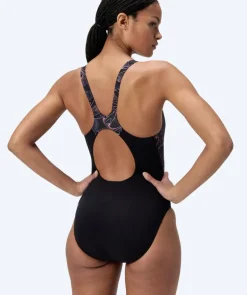Online Speedo badedragt til damer - Hyperboom Splice Muscleback - Sort/lilla
