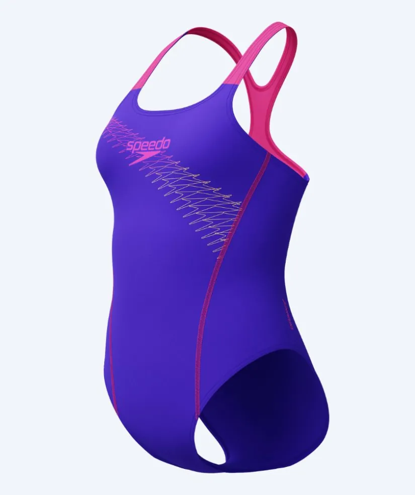 Outlet Speedo badedragt til damer - Medley Logo - Lilla/pink