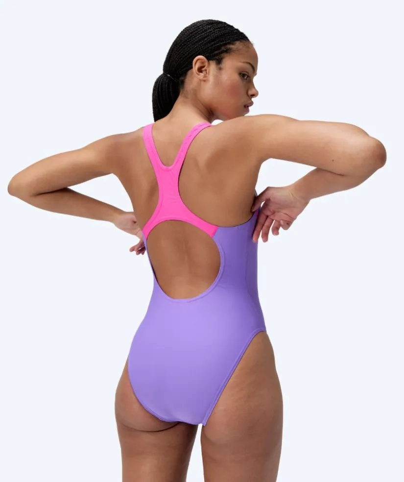 Outlet Speedo badedragt til damer - Medley Logo - Lilla/pink