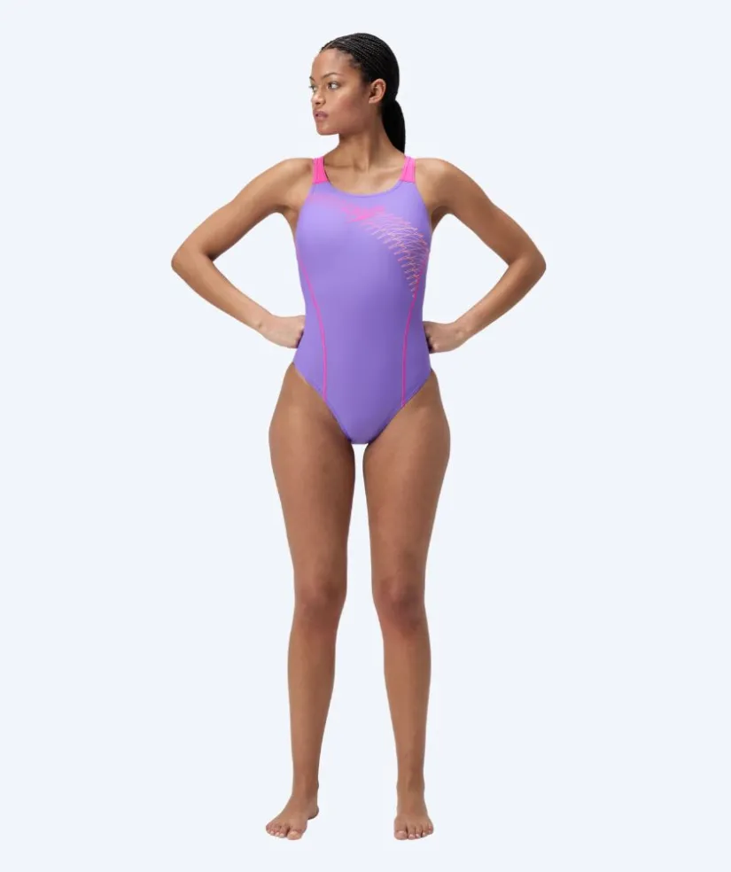 Outlet Speedo badedragt til damer - Medley Logo - Lilla/pink