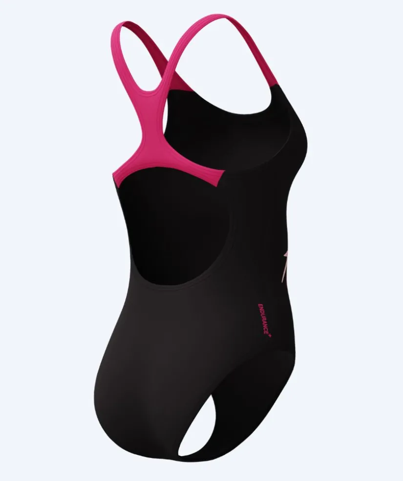 Best Speedo badedragt til damer - Medley Logo Medalist - Sort/pink