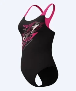 Best Speedo badedragt til damer - Medley Logo Medalist - Sort/pink