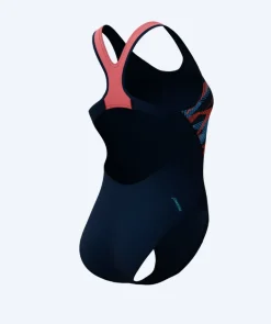 Discount Speedo badedragt til damer - Placement Laneback - Mørkeblå/lyserød