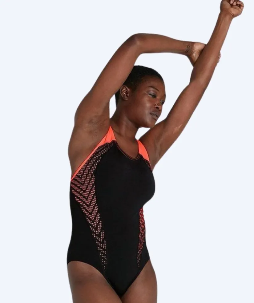 Clearance Speedo badedragt til damer - Placement Laneback - Sort