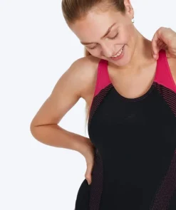 Outlet Speedo badedragt til damer - Placement Laneback - Sort/rød