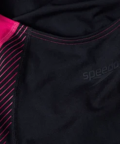 Outlet Speedo badedragt til damer - Placement Laneback - Sort/rød