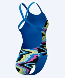 Online Speedo badedragt til damer - Printed Leaderback - Sort/blå