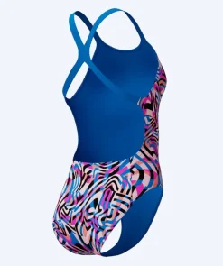 Sale Speedo badedragt til damer - Printed Powerback - Pink/blå