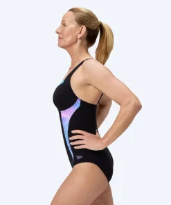 Hot Speedo badedragt til damer - Shaping Printed LunaElustre - Sort/turkis