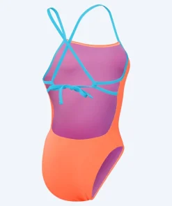 Discount Speedo badedragt til damer - Solid Tie Back - Orange/blå
