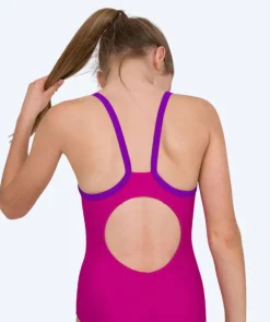 New Speedo badedragt til piger - Boom Placement Thinstrap - Lilla/blå