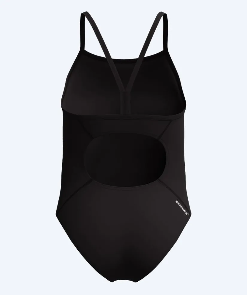 Hot Speedo badedragt til piger - Endurance Logo Thinstrap - Sort