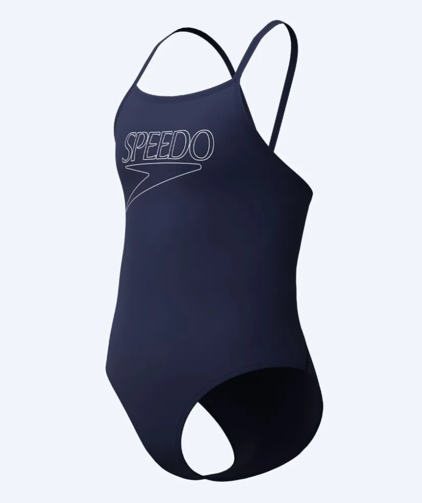 New Speedo badedragt til piger - Endurance Logo Thinstrap - Mørkeblå